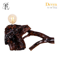 Yew root lamp Devyn 75×32×35 cm