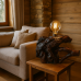 Yew root lamp Devyn 75×32×35 cm