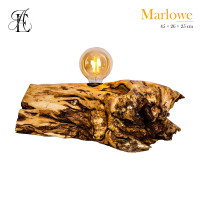 Acacia wood table lamp Marlowe 45×26×25 cm