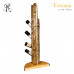 Pine wood floor lamp and wine rack, Toscana 55×30×131 cm