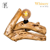 Willow table lamp Whinery 40×18×29 cm