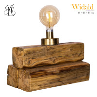 Pine table lamp Widald 44×23×23 cm