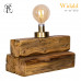 Pine table lamp Widald 44×23×23 cm