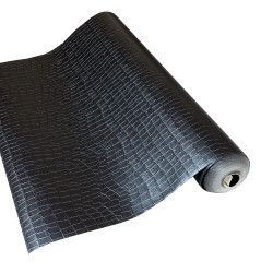 Wallcover Caiman 33 Iron, 1005×53 cm, black