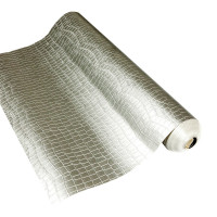 Wallcover Caiman 98 Silver, 1005×53 cm, grey