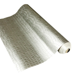 Wallcover Caiman 98 Silver, 1005×53 cm, grey