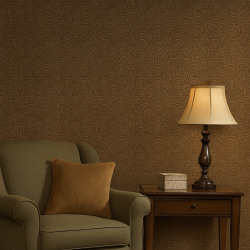 Wallcover Curlicue 86 Bronze, 1005×53 cm, bronze