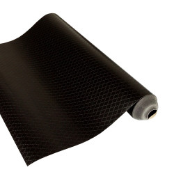 Wallcover Embossed 24 Ebony, 1005×53 cm, black