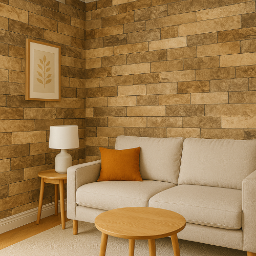 Wallcover Feature Wall 07 Sand, 900×52 cm, brown