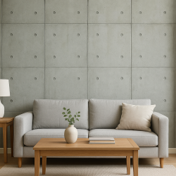 Wallcover Metal Plate 13 Fossil, 900×52 cm, grey