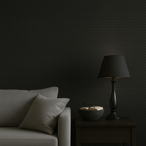 Wallcover Padding 21 Caviar, 1005×53 cm, black