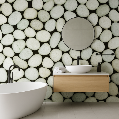 Wallcover Pepples 10 Iris, 900×52 cm, grey