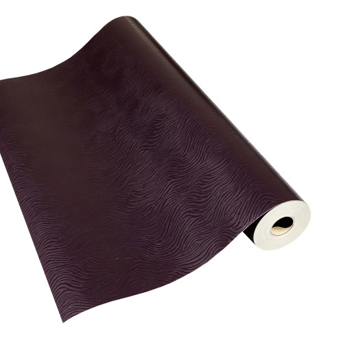 Wallcover Undulation 40 Prune, 1005×53 cm, dark brown