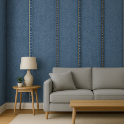 Wallcover Wrangler 44 Indigo, 900×52 cm, blue